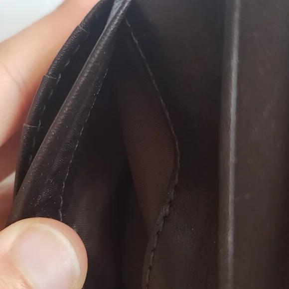 Coach wallet with logo fabric and a button snap close - Picture 4 of 11